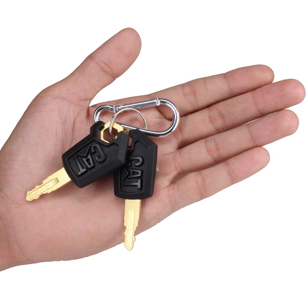 HKOO Cat Keys durable metal head close-up, built for rugged excavator environments.