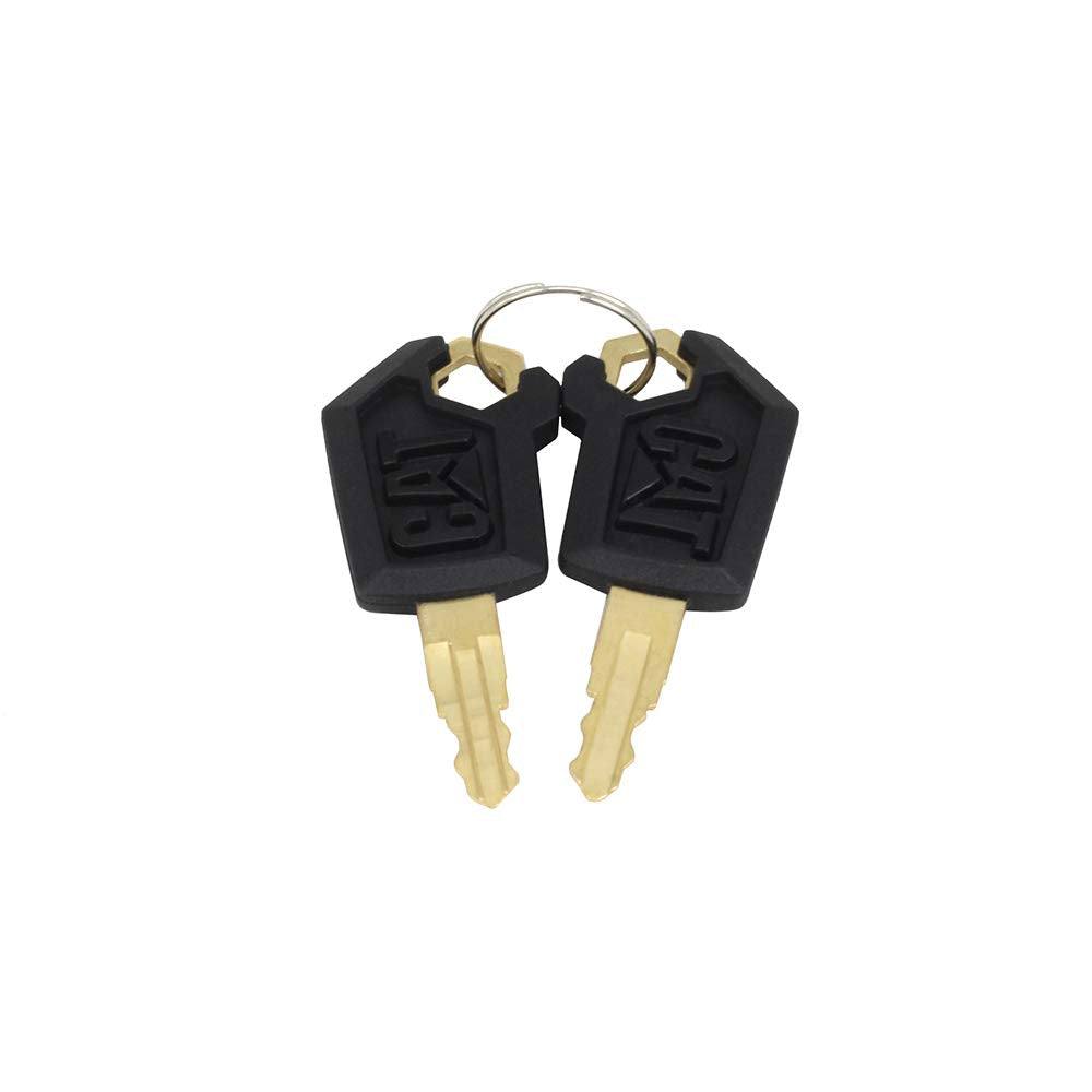 HKOO Cat Keys packaged 2pcs excavator keys, convenient spare set for on-site use.