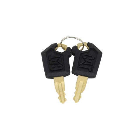 HKOO Cat Keys packaged 2pcs excavator keys, convenient spare set for on-site use.