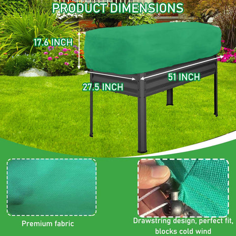 Hkvoxim frost cloth with drawstring bottom secures covers against strong winds.