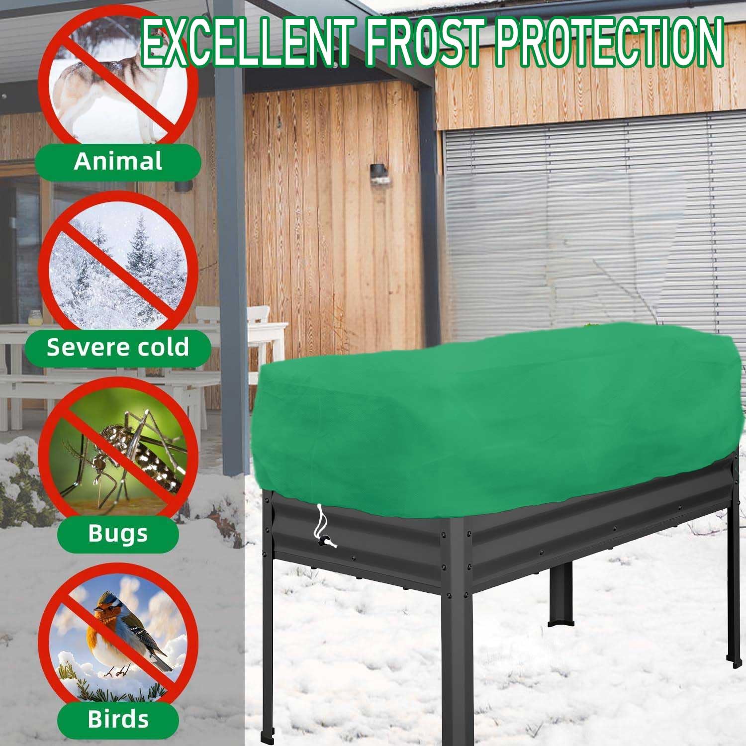 Hkvoxim thick non-woven fabric (2.36 oz/yd²) enhances durability through harsh weather.
