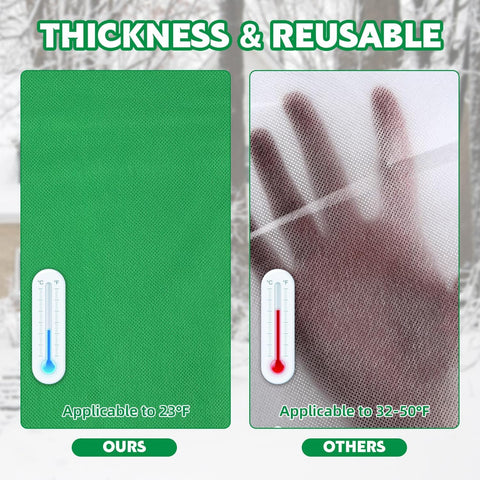Hkvoxim winter protection cloth guards flowers, vegetables, and fruits from cold exposure.