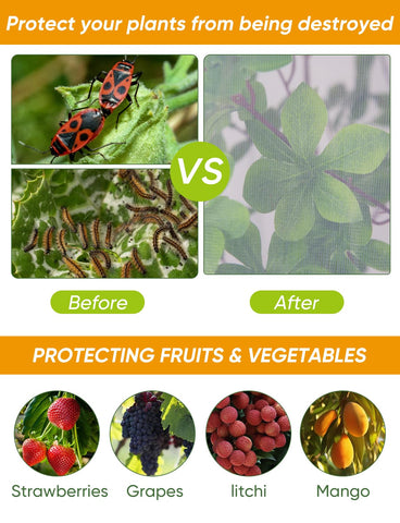 HKZ Garden netting setup shows easy installation on plants