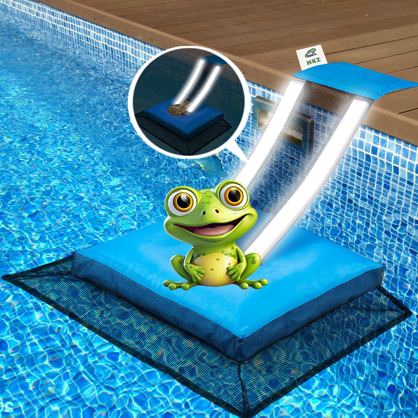 HKZ Pool ramp helps critters exit, potentially reducing water contamination