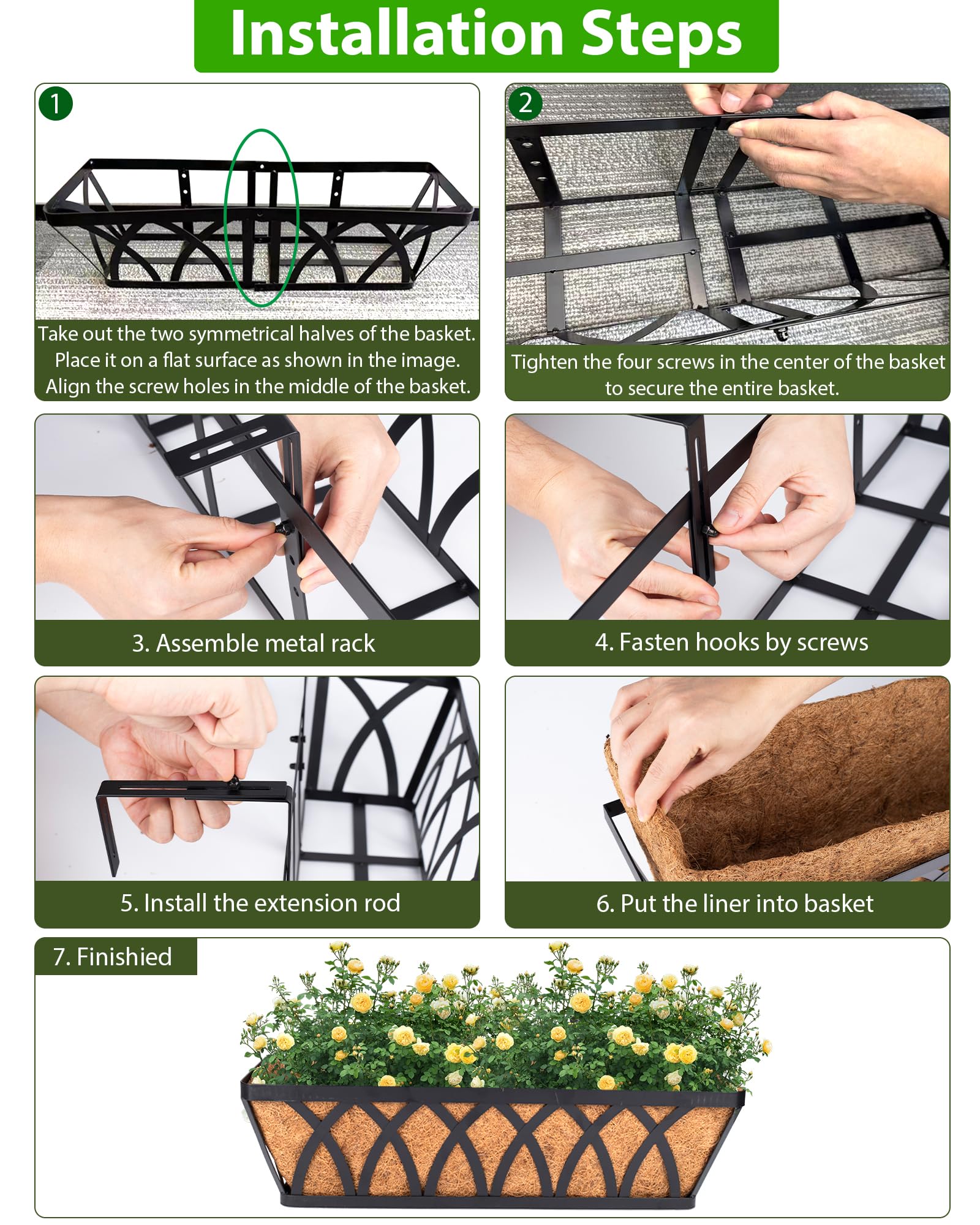 HKZ Weather-resistant outdoor planter suitable for patios and fences.