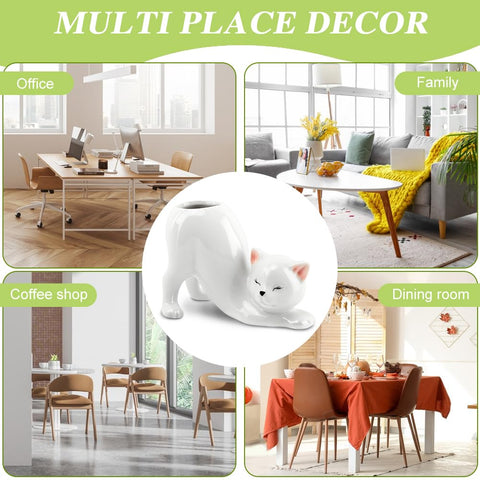 HKZTUY tailless cat planter adds cat-inspired decor to any room.