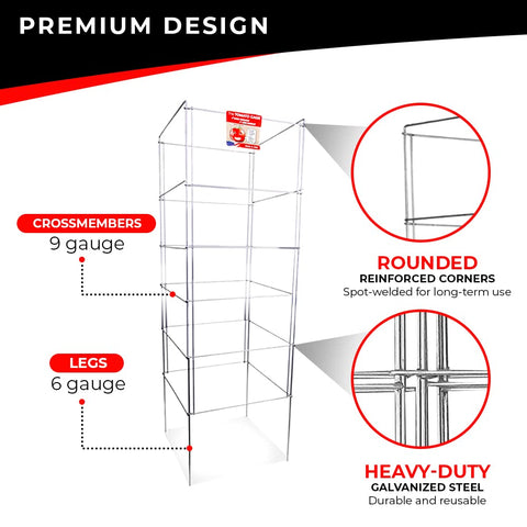 Folded Cedar Ridge cage design demonstrated for compact storage.