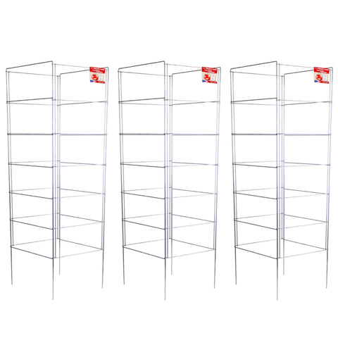 H&L Group Cedar Ridge square foldable tomato cages with a sturdy frame.