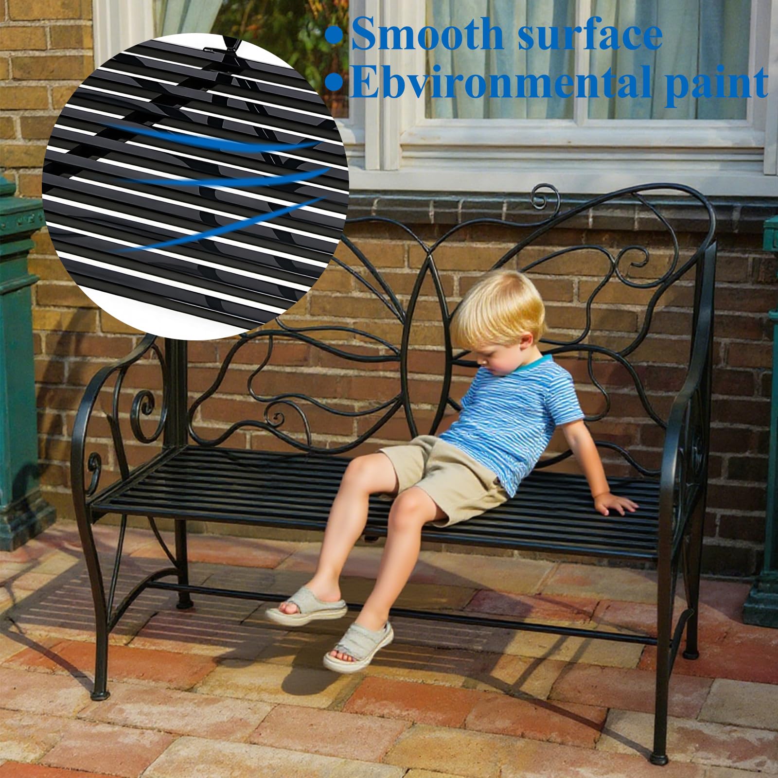 HLC dual-seat bench with backrest ready for two to three adults.