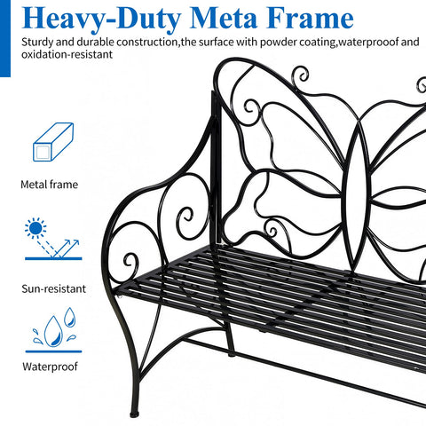HLC rust-resistant steel frame in an outdoor patio setting.