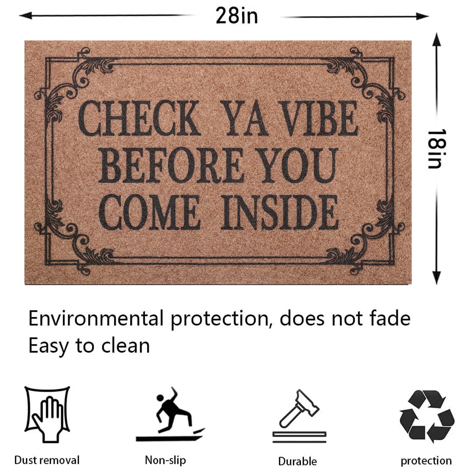 HLFMVWE indoors outdoors use mat in brown complements any entry.