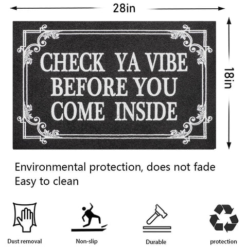 HLFMVWE non-slip rubber back mat; secure placement on busy entry floors.