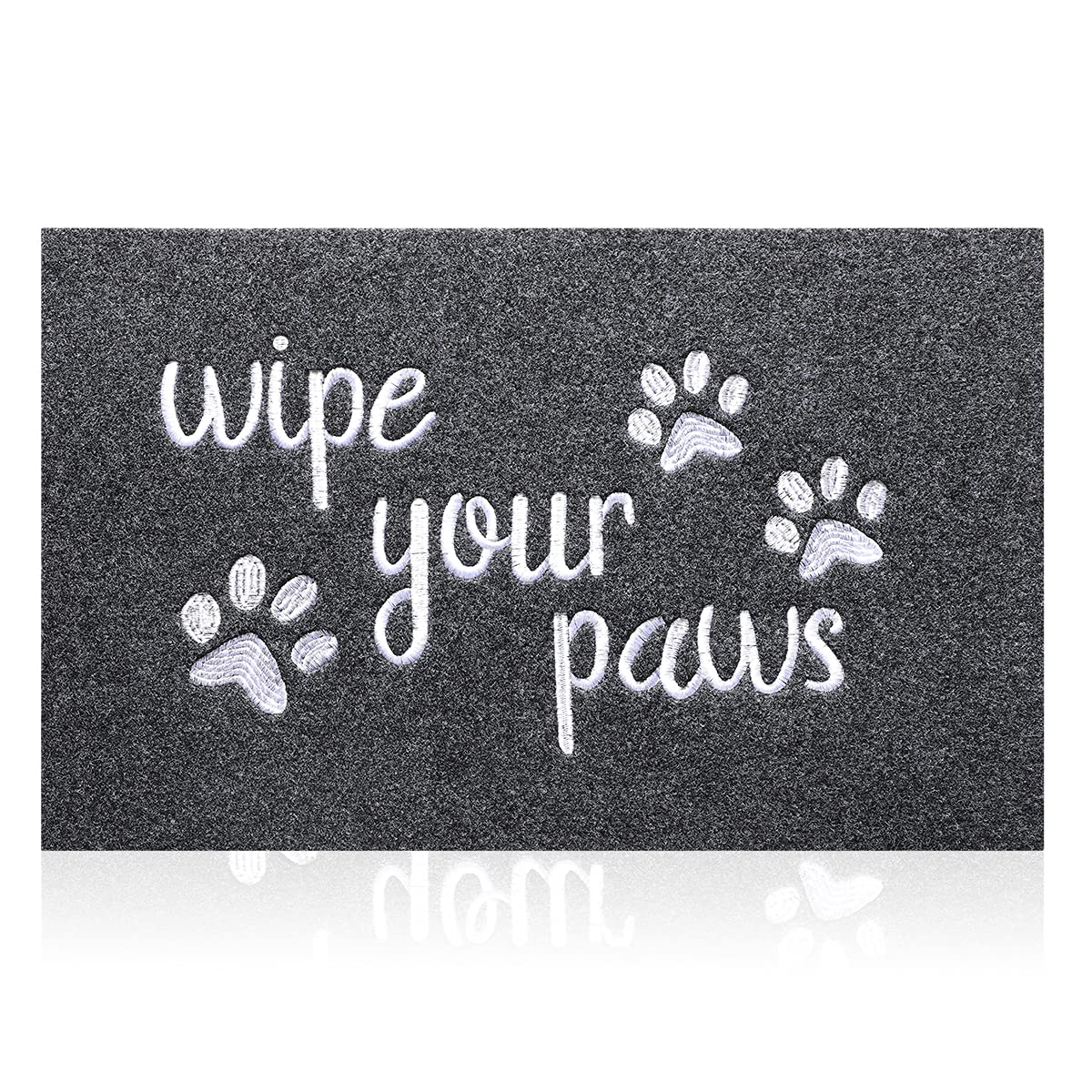 HLFMVWE Welcome Door Mat at the front entrance with durable dirt removal loops.