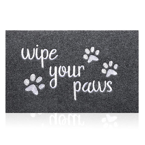 HLFMVWE Welcome Door Mat at the front entrance with durable dirt removal loops.