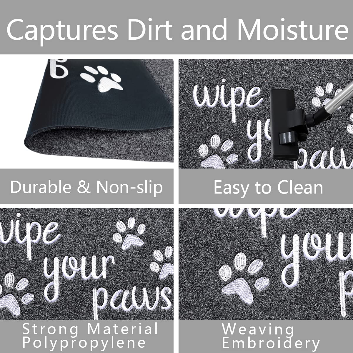 HLFMVWE Rustic-pattern Welcome Mat adds a friendly entryway touch.
