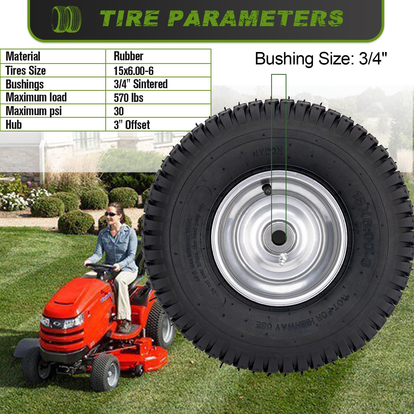 HLHgirl 15600-6 compatibility with riding mowers for broad model fit.