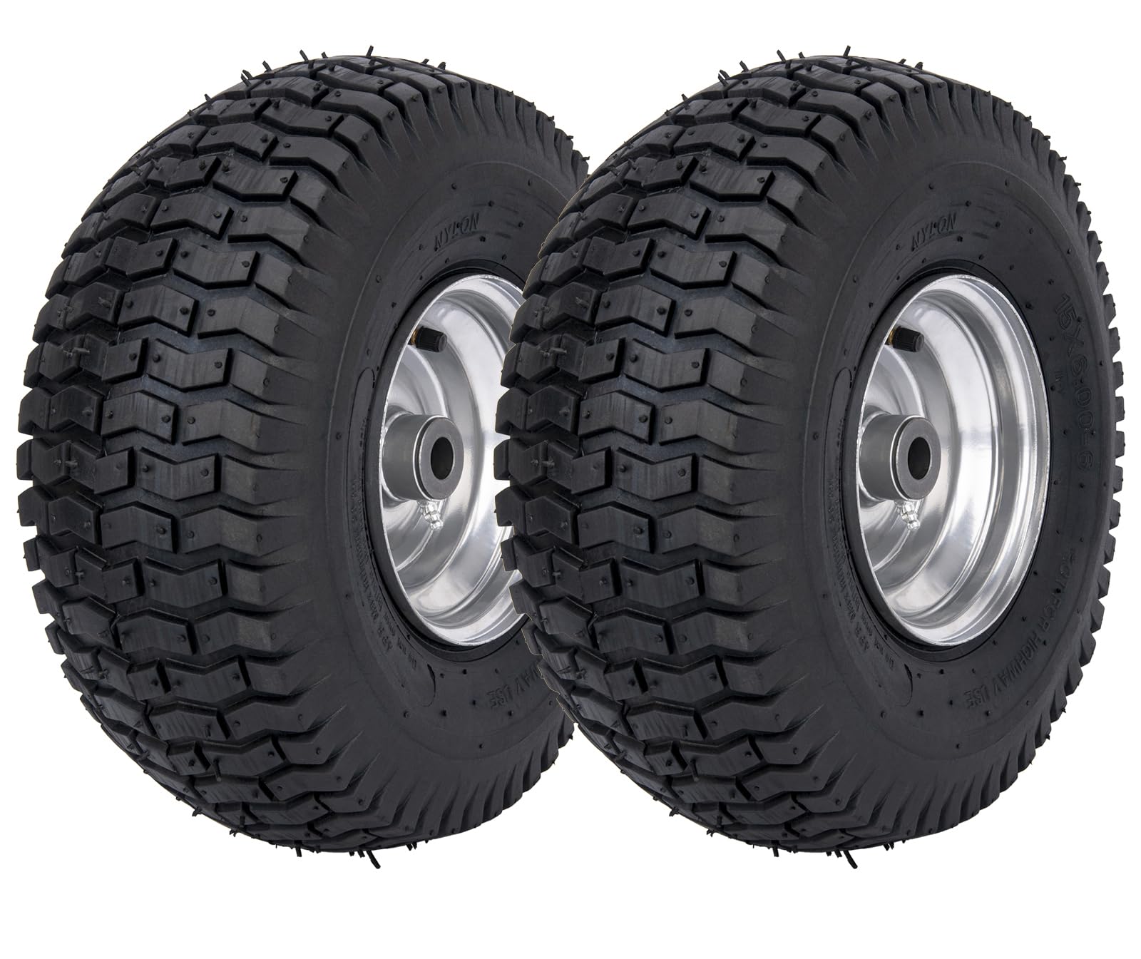 HLHgirl 15600-6 front tire assembly ready for quick lawn mower tire replacement.