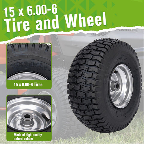 HLHgirl 15600-6 pair of tire and wheel set ready for front-wheel replacement.
