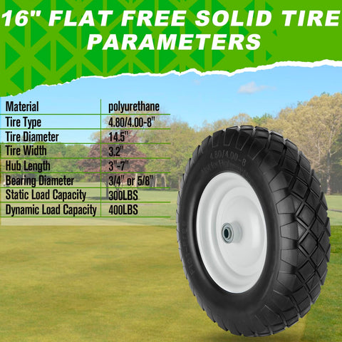 HLHgirl polyurethane tire and steel rim durability on rugged outdoor tasks.