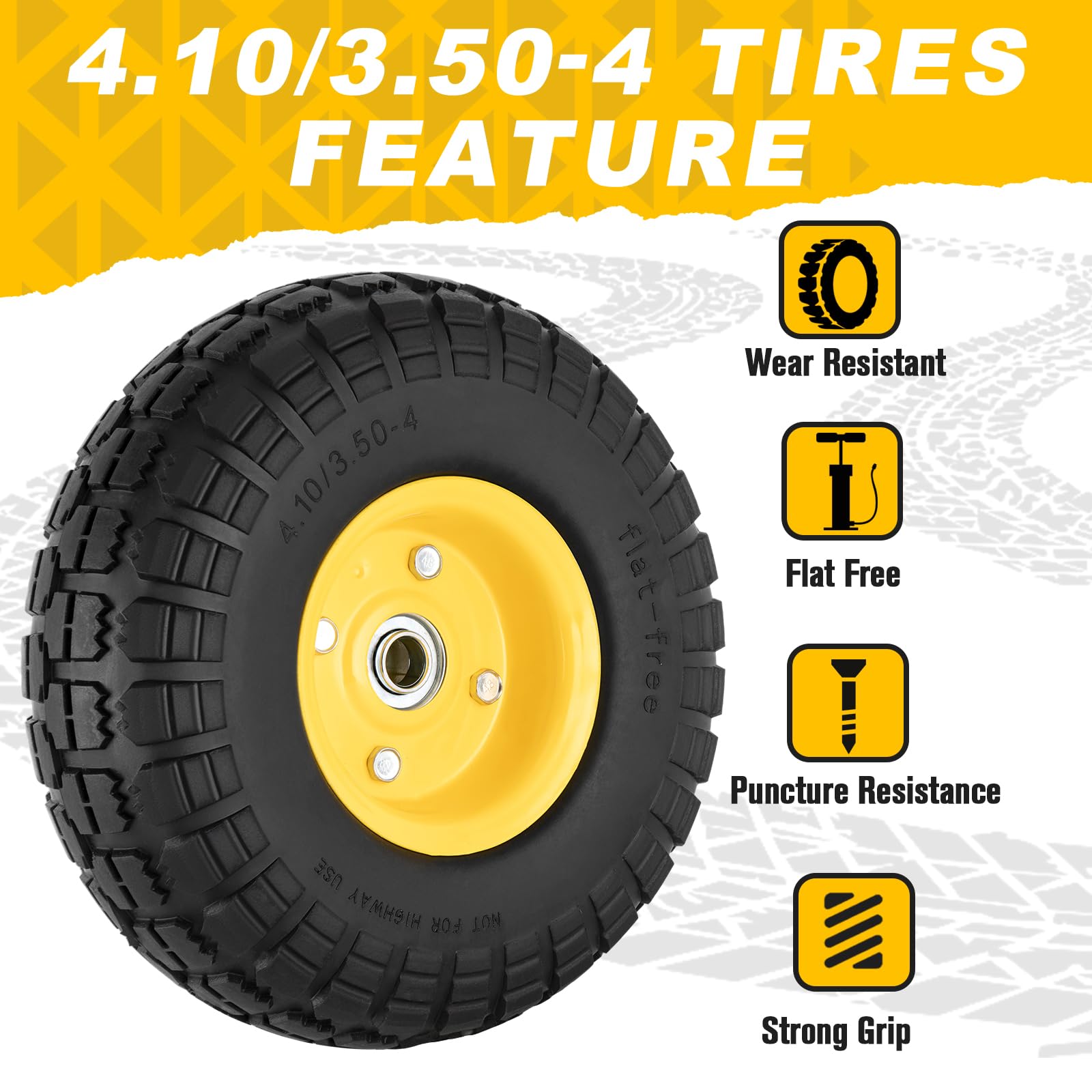HLHgirl urethane tire close-up showing durable, puncture-resistant construction.