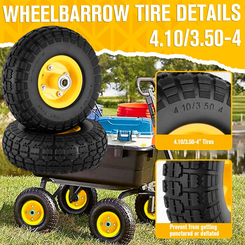 HLHgirl wagon and dolly cart tire in use on garden tasks.