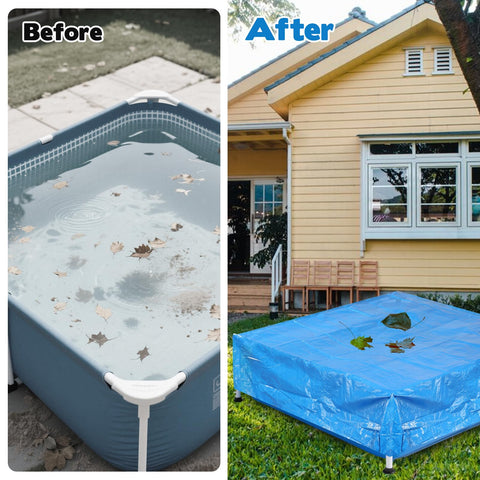 Hlimior blue pool cover ideal for outdoor frame pools and teaching baby pools