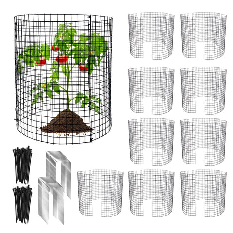Hlimior round plant protector 12in shields seedlings from rabbits while allowing sunlight