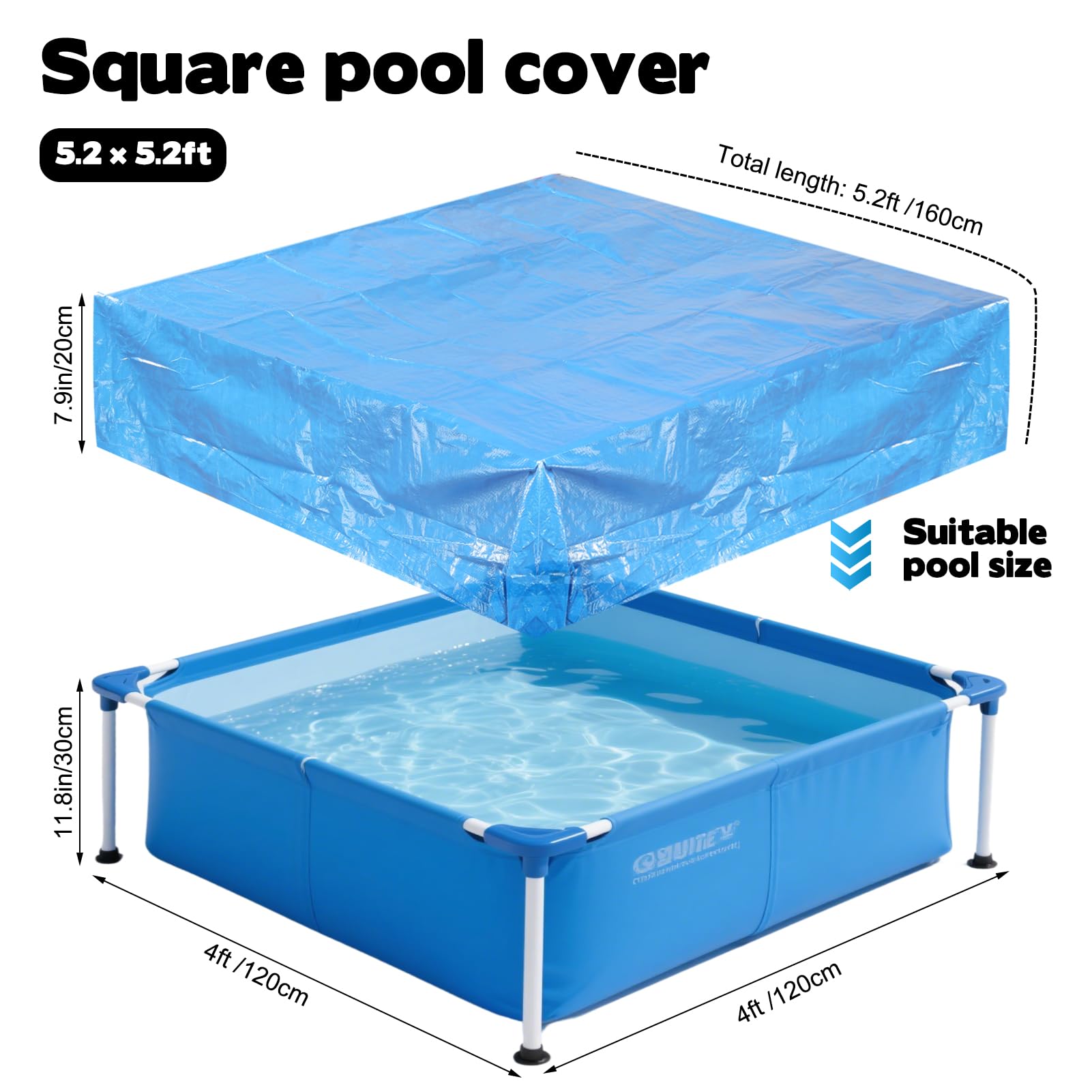 Hlimior waterproof outdoor cover keeps water clean and reduces evaporation for busy backyards