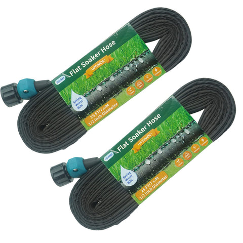 Hlinker flat soaker hose with flat design for easy bed irrigation