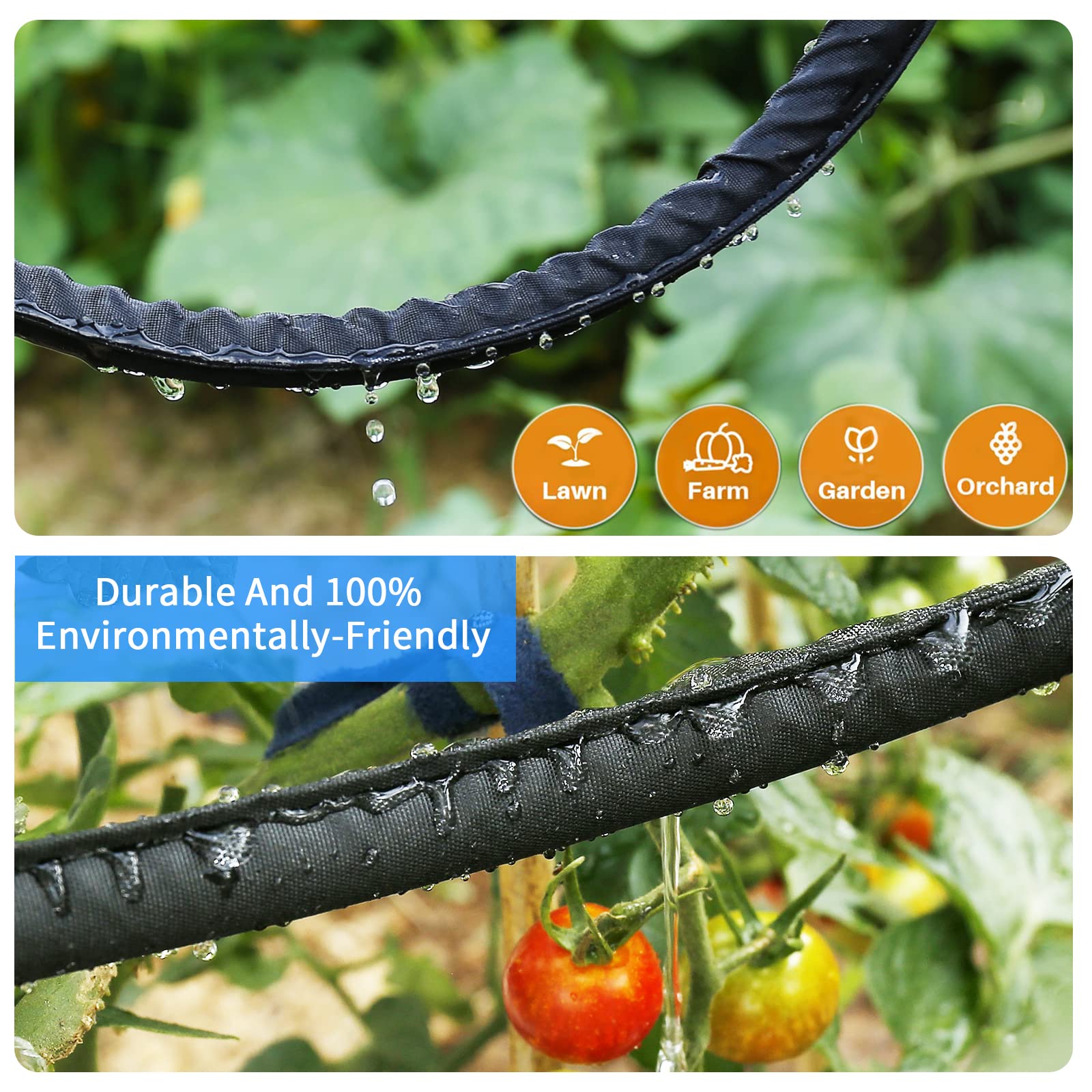 Hlinker water-saving hose delivering root-zone watering for healthier plants