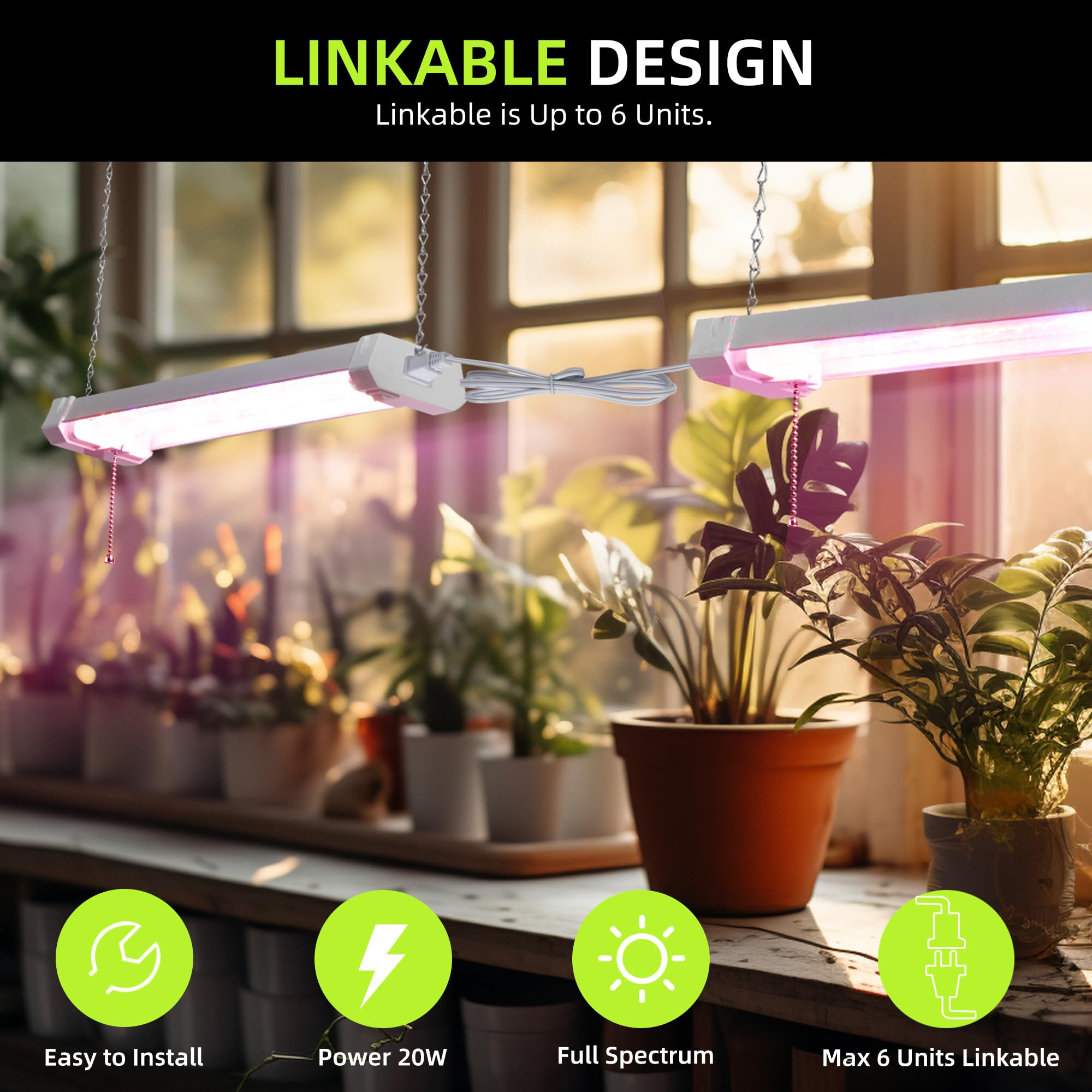 Hlite 16inch hanging design for versatile placement