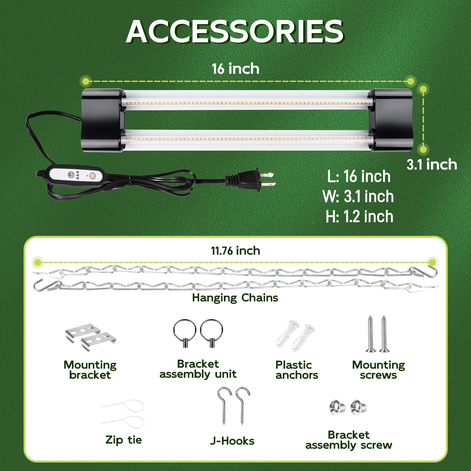 Hlite indoor-plants on shelves under grow light with compact coverage.