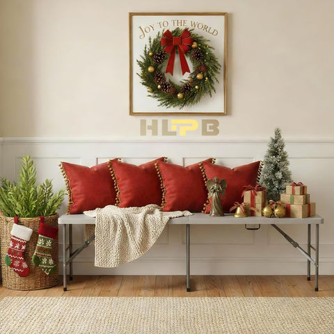 HLPB folding bench 6ft dining setup with two packs showcases social gatherings