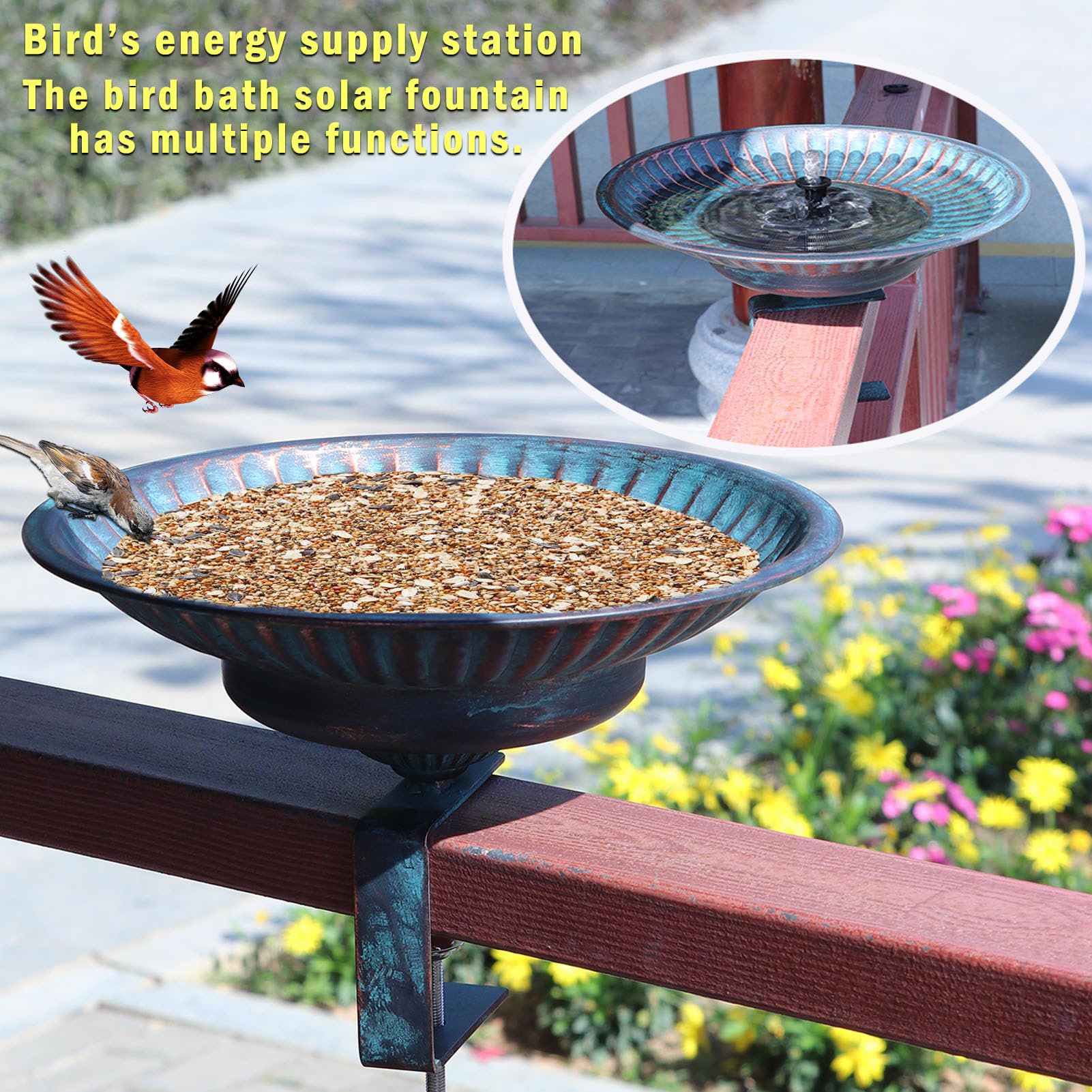 HLQMFHT deck bird bath grooves for pump placement and setup