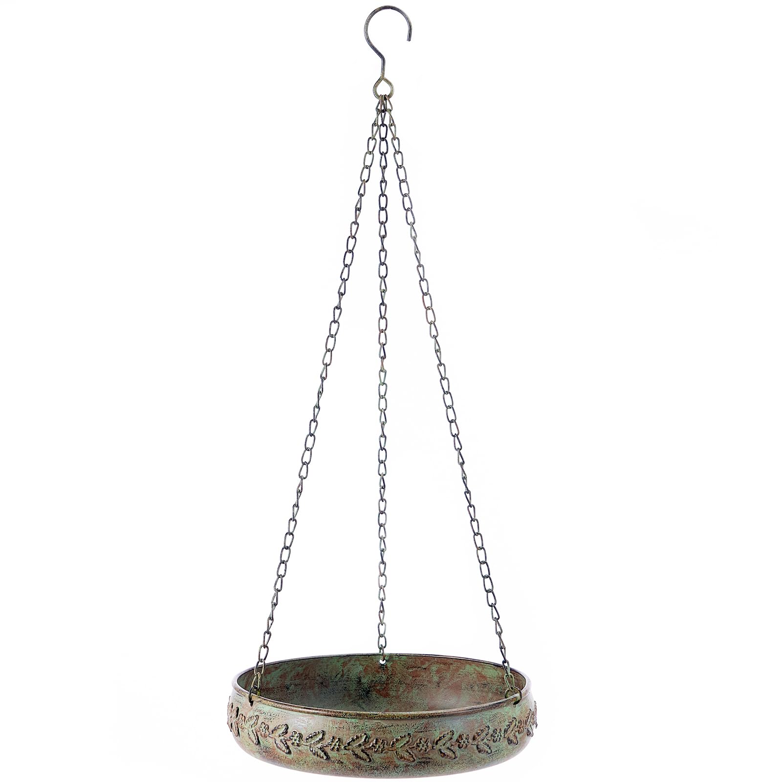 HLQMFHT hanging bird bath outdoor metal bowl provides birds with refreshment and garden decor