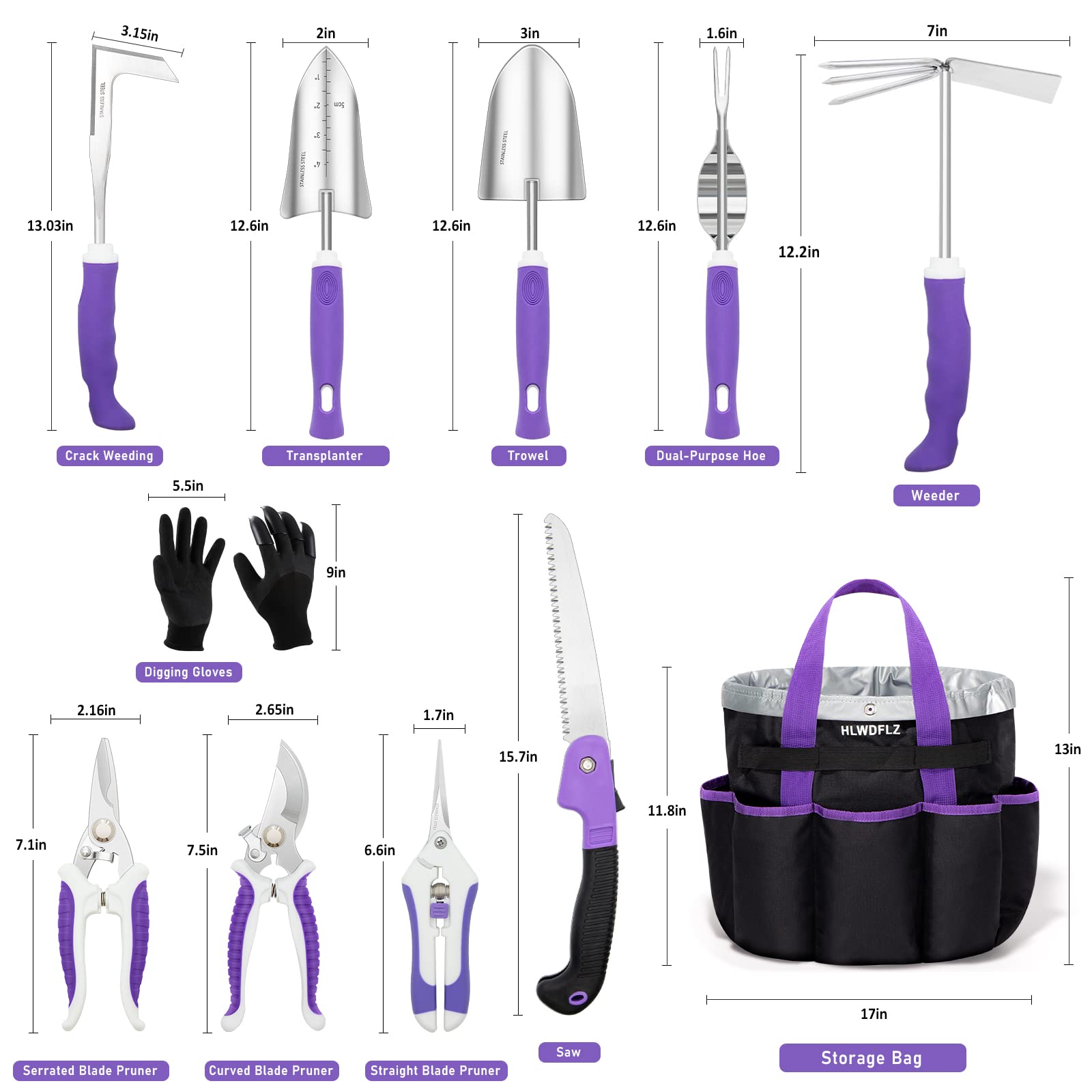 HLWDFLZ detachable storage bag with waterproof lining keeps tools organized on the go