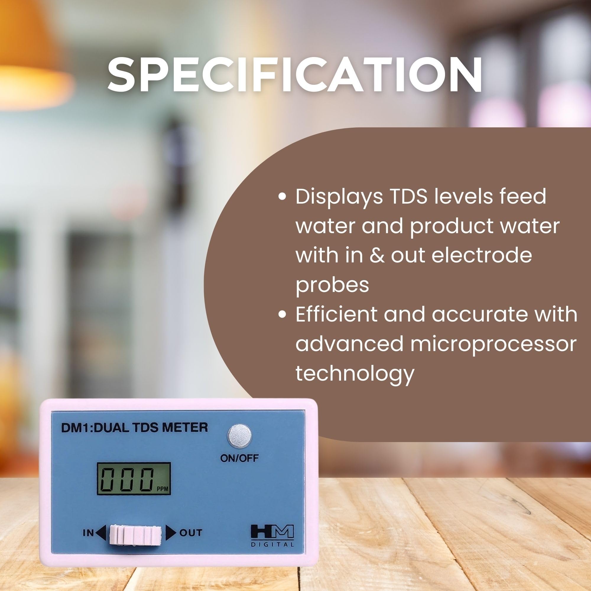 HM Digital DM-1 0-9990 ppm range supports various filtration systems