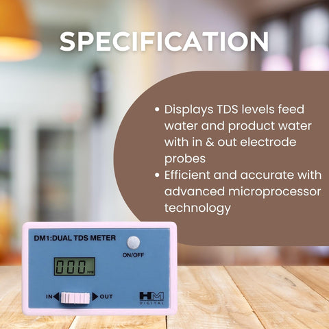 HM Digital DM-1 0-9990 ppm range supports various filtration systems