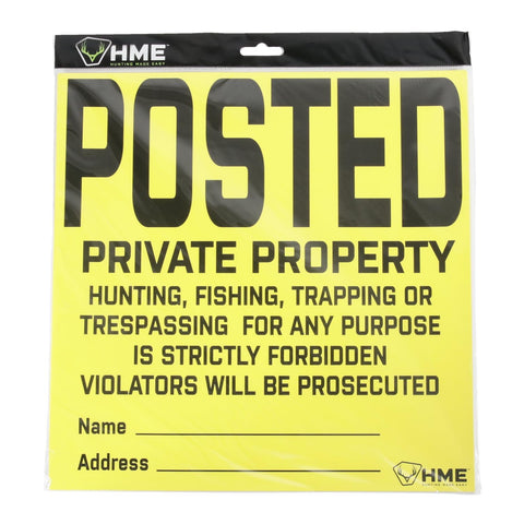 Prominent text reads posted private property for clear deterrence at entry points.