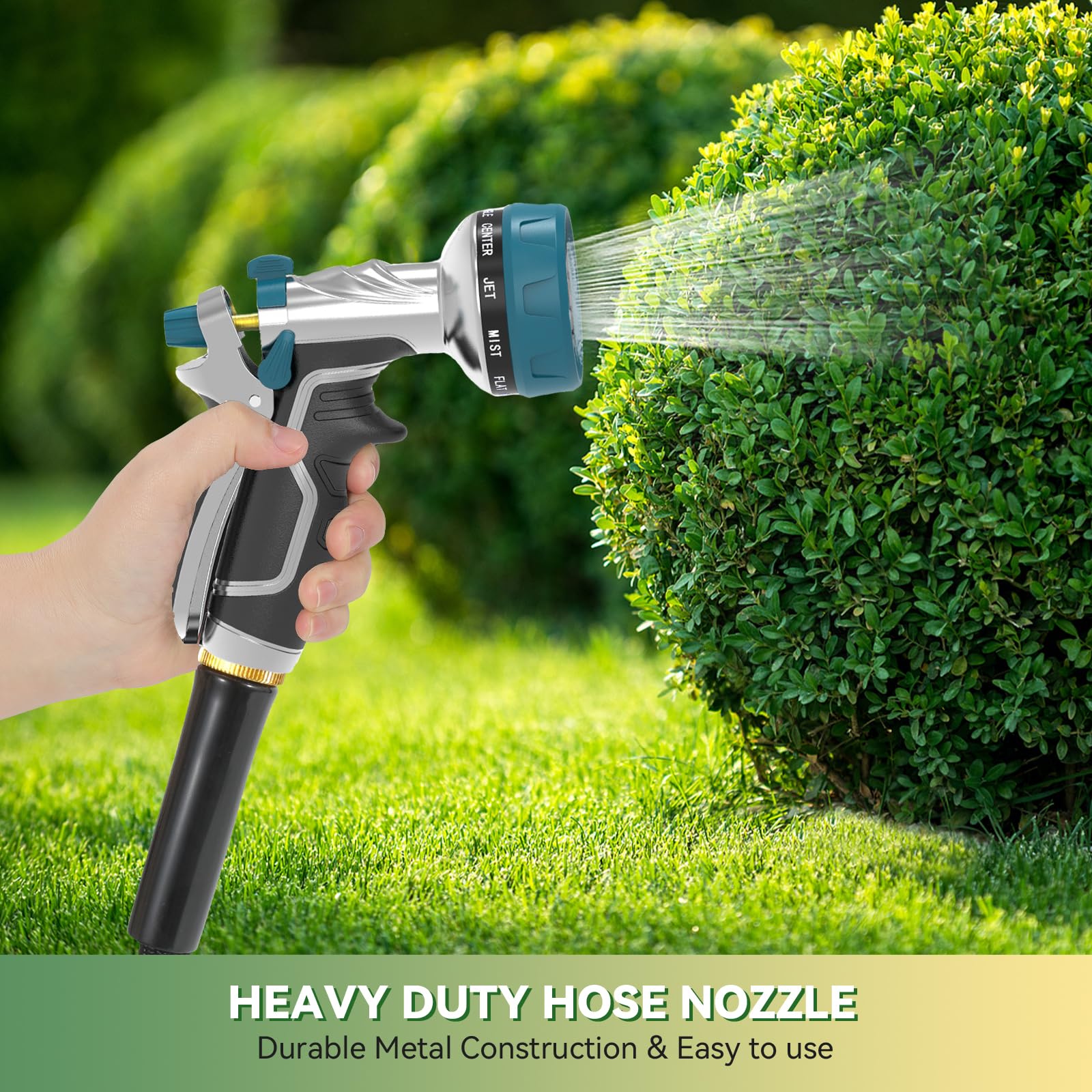 HmiL-U eight-pattern spray options demonstrate versatile watering patterns.