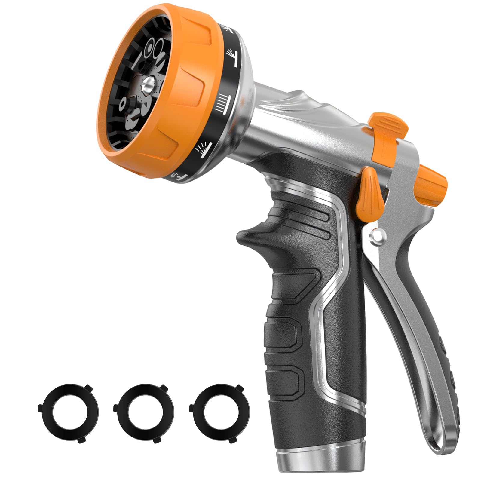 HmiL-U metal garden hose nozzle shows durable construction for long outdoor use