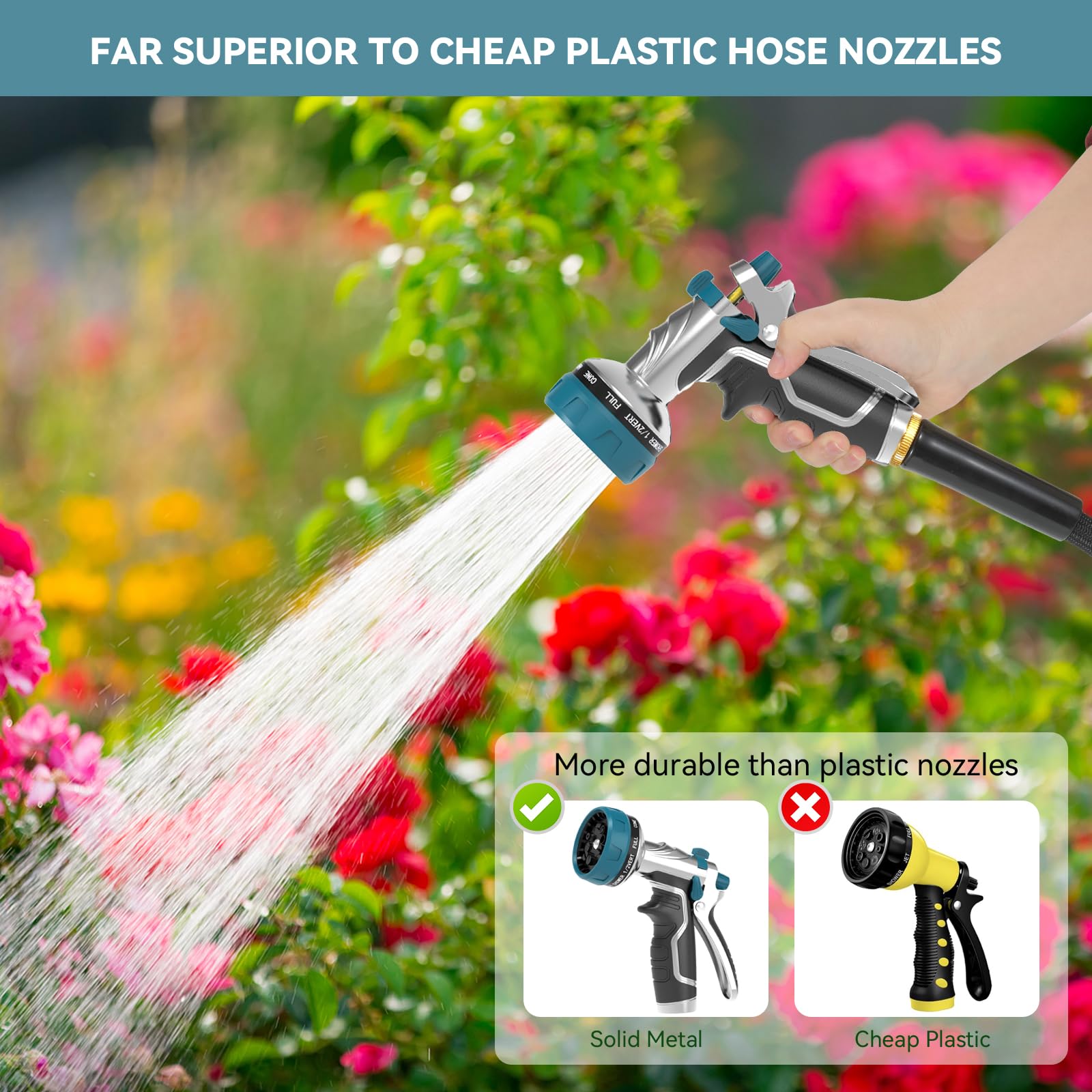 HmiL-U universal 3/4-inch hose compatibility fits standard hoses.