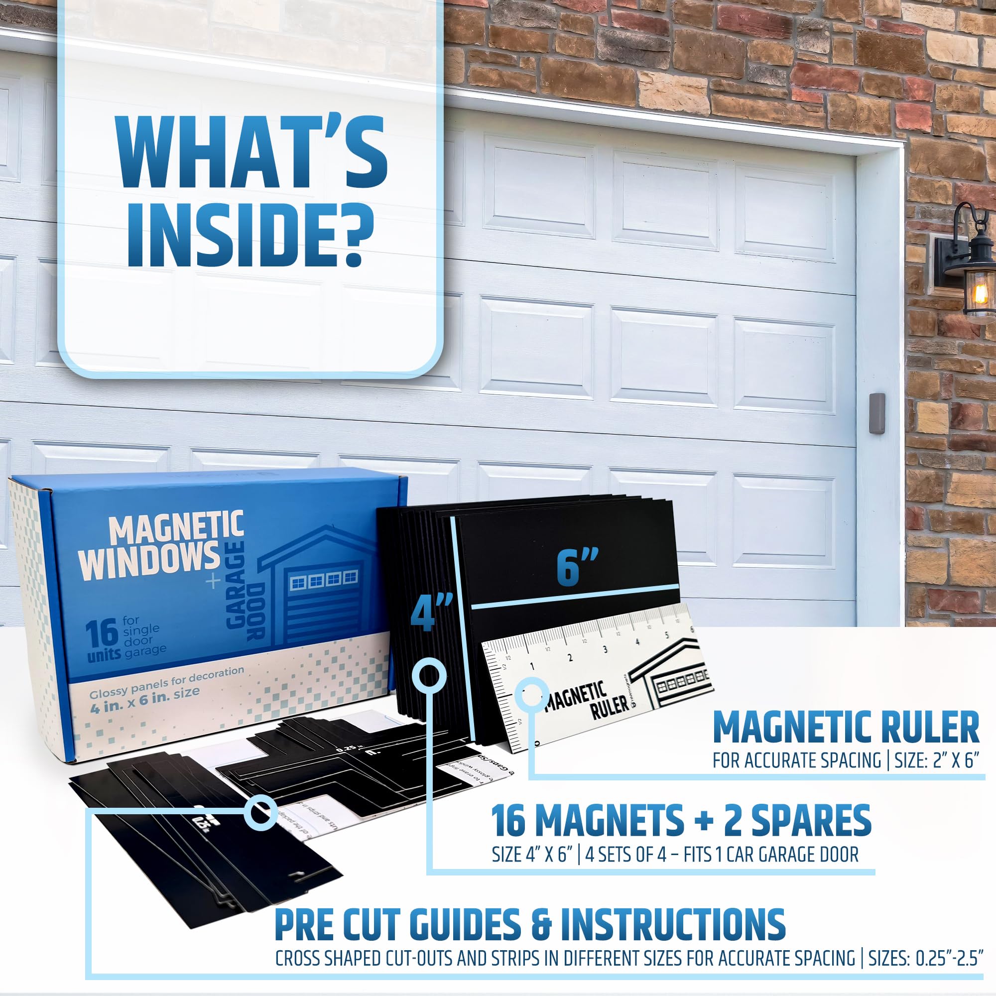 HMmagnets glossy frames create a premium look for a single-car garage.