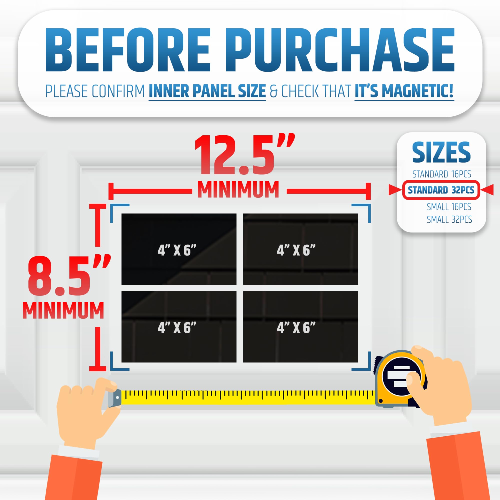 HMmagnets easy install with ruler helps set panels quickly