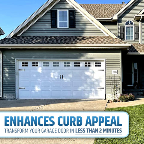 HMmagnets garage hinge set provides cohesive exterior accents without tools.