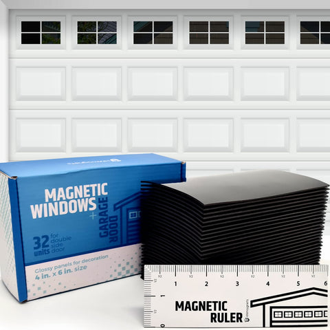 HMmagnets strong glossy magnetic windows panels add a realistic look to your garage