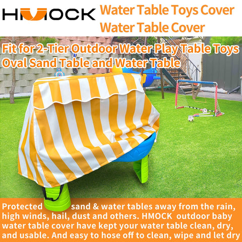 HMOCK waterproof table cover with UV coating resists sun fade.