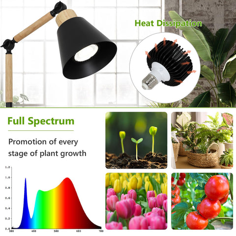 HMVPL COB 20W 4000K with high CRI enhances plant color and vitality.