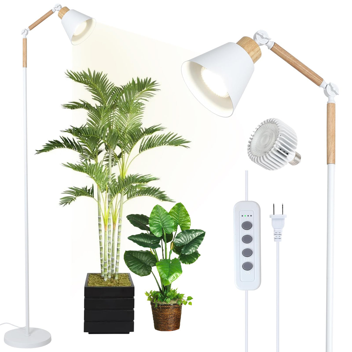 HMVPL grow light full spectrum 380-780nm for healthy indoor plant growth.