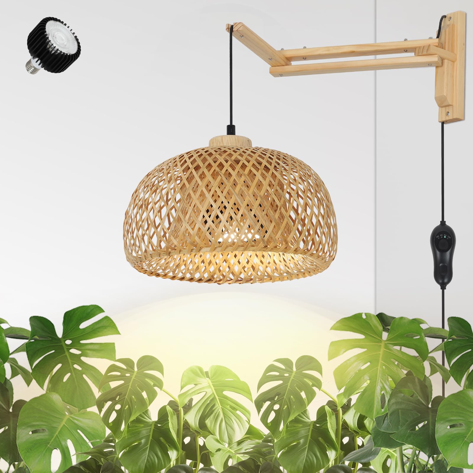 HMVPL hanging light in full spectrum brightens indoor seedlings